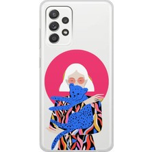 Spoyi Samsung A53 Pink And Leon Tasarımlı Süper Şeffaf Telefon Kılıfı