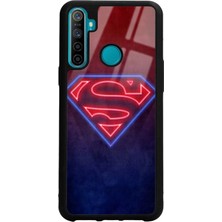Spoyi Oppo Realme 5i Neon Superman Tasarımlı Glossy Telefon Kılıfı