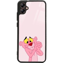 Spoyi Samsung A04E Pink Panter Tasarımlı Glossy Telefon Kılıfı