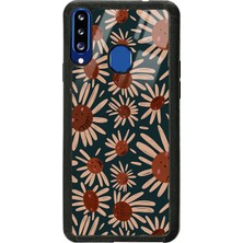 Spoyi Samsung A20S Retro Daisy Tasarımlı Glossy Telefon Kılıfı
