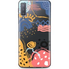 Spoyi Samsung A7 2018 Art Desing Tasarımlı Süper Şeffaf Telefon Kılıfı