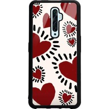 Spoyi Oppo Reno 2z Brush Heart Tasarımlı Glossy Telefon Kılıfı