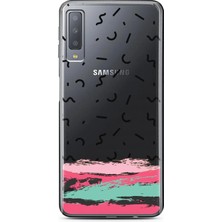 Spoyi Samsung A7 2017 Brush Pattern Tasarımlı Süper Şeffaf Telefon Kılıfı