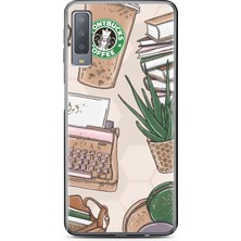 Spoyi Samsung A7 2017 Starbucks Tasarımlı Süper Şeffaf Telefon Kılıfı