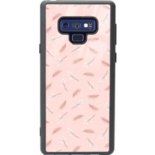Spoyi Samsung Note 9 Pudra Yapraklı Tasarımlı Glossy Telefon Kılıfı