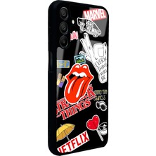 Spoyi Samsung A15 Sticker Tasarımlı Glossy Telefon Kılıfı