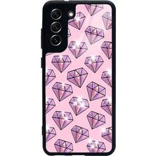 Spoyi Samsung S21 Fe Diamond Tasarımlı Glossy Telefon Kılıfı