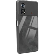 Spoyi Xiaomi Poco X4 Pro Gri Mermer Tasarımlı Glossy Telefon Kılıfı