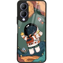 Spoyi Vivo Y17S Anime Astronot Tasarımlı Glossy Telefon Kılıfı