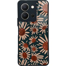 Spoyi Vivo Y36 Retro Daisy Tasarımlı Glossy Telefon Kılıfı