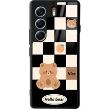 Spoyi Tecno Camon 40 Pro  Hello Bear Tasarımlı Glossy Telefon Kılıfı