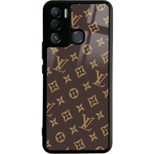 Spoyi Tecno Pova Neo Kahverengi Lv Tasarımlı Glossy Telefon Kılıfı