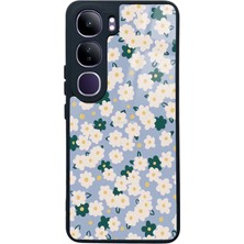 Spoyi Vivo V40 Lite Daisy Pattern Tasarımlı Glossy Telefon Kılıfı