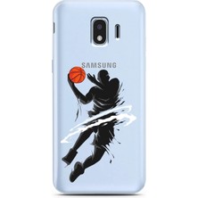 Spoyi Samsung J2 Pro Basketbolcu Tasarımlı Süper Şeffaf Telefon Kılıfı