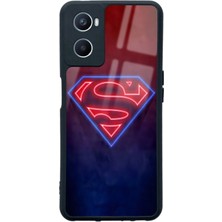 Spoyi Oppo A96 Neon Superman Tasarımlı Glossy Telefon Kılıfı