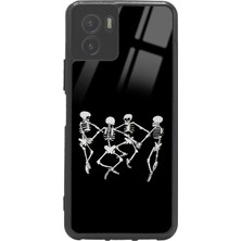 Spoyi Vivo Y15S Dancer Skeleton Tasarımlı Glossy Telefon Kılıfı
