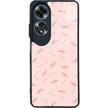 Spoyi Oppo A60 Pudra Yapraklı Tasarımlı Glossy Telefon Kılıfı