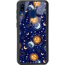 Spoyi Samsung A30 Ay Güneş Pijama Tasarımlı Glossy Telefon Kılıfı