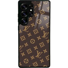 Spoyi Samsung S25 Ultra Kahverengi Lv Tasarımlı Glossy Telefon Kılıfı