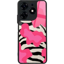 Spoyi Tecno Spark 10 Pro Pink Milky Tasarımlı Glossy Telefon Kılıfı