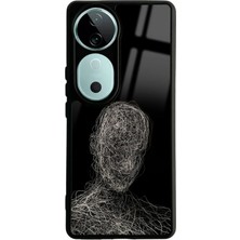 Spoyi Vivo V40 Draw Silüet Tasarımlı Glossy Telefon Kılıfı
