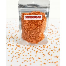 Melt Pastry Kitchen Pasta Süsleme Şekeri Boncuk Şeker 2 mm Turuncu 40 Gr. Sprinkles