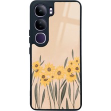 Spoyi Vivo V40 Lite Watercolor Sunflower Tasarımlı Glossy Telefon Kılıfı