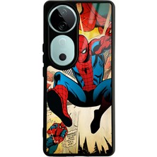 Spoyi Vivo V40 Spider-Man Örümcek Adam Tasarımlı Glossy Telefon Kılıfı