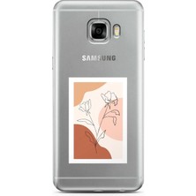Spoyi Samsung C5 Nude Gül Tasarımlı Süper Şeffaf Telefon Kılıfı