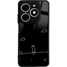 Spoyi Tecno Spark 20 Doodle Casper Tasarımlı Glossy Telefon Kılıfı