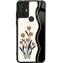 Spoyi Tcl 30SE Çiçek Motif Tasarımlı Glossy Telefon Kılıfı