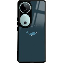 Spoyi Vivo V40 Doodle Fish Tasarımlı Glossy Telefon Kılıfı