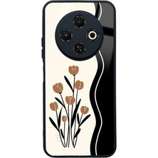 Spoyi Tecno Spark 30C Çiçek Motif Tasarımlı Glossy Telefon Kılıfı