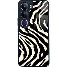 Spoyi Vivo V40 Lite Zebra Tasarımlı Glossy Telefon Kılıfı