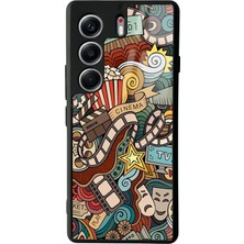 Spoyi Tecno Camon 40 Pro  Retro Cinema Tasarımlı Glossy Telefon Kılıfı