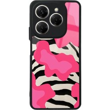 Spoyi Tecno Spark 20 Pro Pink Milky Tasarımlı Glossy Telefon Kılıfı