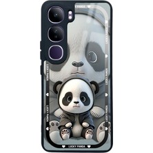 Spoyi Vivo V40 Lite White Lucky Panda Tasarımlı Glossy Telefon Kılıfı
