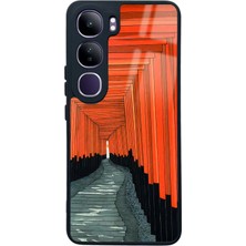 Spoyi Vivo V40 Lite Pastel Pencereler Tasarımlı Glossy Telefon Kılıfı