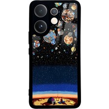 Spoyi Vivo V60 Gezegenler Altında Kamp Tasarımlı Glossy Telefon Kılıfı