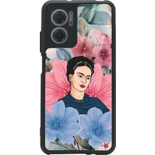 Spoyi Xiaomi Redmi Note 11E  Flowers Frida Kahlo Tasarımlı Glossy Telefon Kılıfı