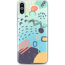 Spoyi Samsung M40 Renkli Pattern Tasarımlı Süper Şeffaf Telefon Kılıfı