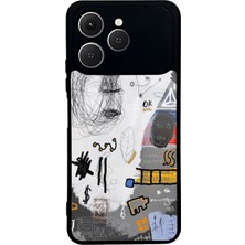 Spoyi Tecno Spark 40 Matematik Tahtası Tasarımlı Glossy Telefon Kılıfı