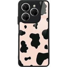 Spoyi Tecno Spark 20 Pro Pink Milky Tasarımlı Glossy Telefon Kılıfı