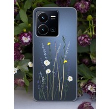 Spoyi Vivo Y22S Softy Lavenders Tasarımlı Şeffaf Telefon Kılıfı