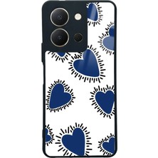 Spoyi Vivo Y36 Mavi Kalp Tasarımlı Glossy Telefon Kılıfı