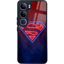 Spoyi Vivo V40 Lite Neon Superman Tasarımlı Glossy Telefon Kılıfı