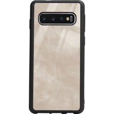Spoyi Samsung S10 Süt Kahvesi Mermer Tasarımlı Glossy Telefon Kılıfı