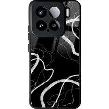 Spoyi Xiaomi Mi 15 Black Wave Tasarımlı Glossy Telefon Kılıfı