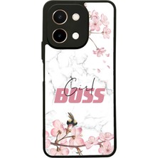 Spoyi Vivo Y28 Sakura Girl Boss Tasarımlı Glossy Telefon Kılıfı