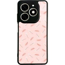 Spoyi Tecno Spark 20 Pudra Yapraklı Tasarımlı Glossy Telefon Kılıfı